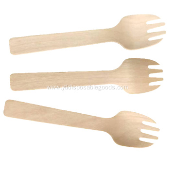 Party birch wood cutlery disposable spork